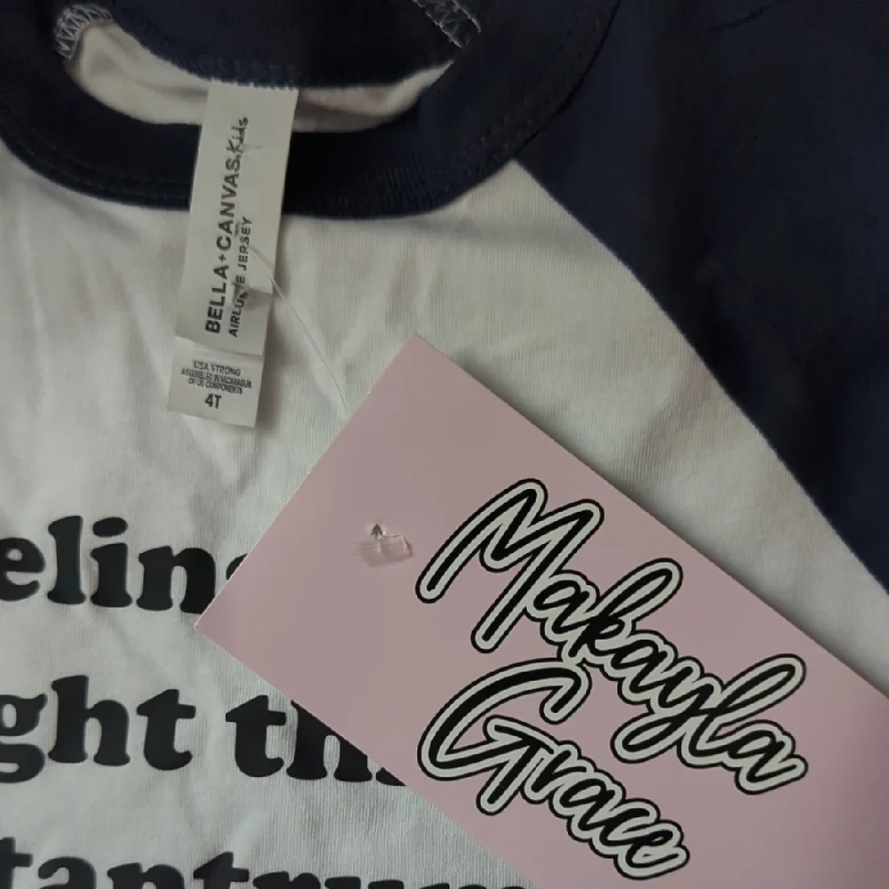 Bella Canvas Kids Tee - Blue and White - Picture 3 of 3